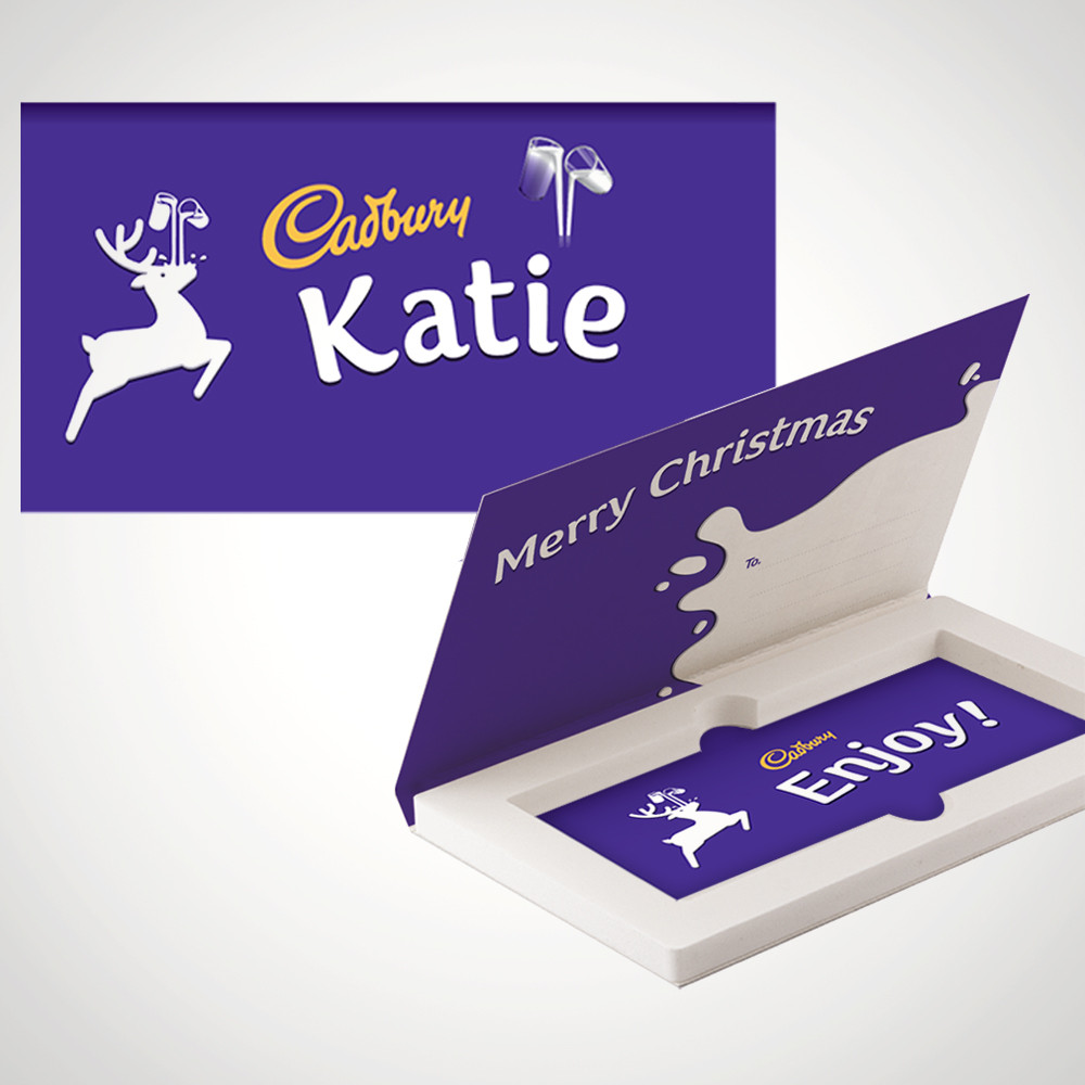 Personalised Cadbury Dairy Milk Bar 850g Reindeer