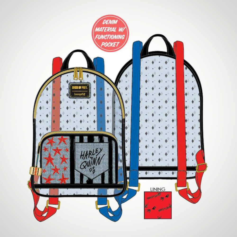 Birds of Prey Harley Quinn Mini Loungefly Backpack