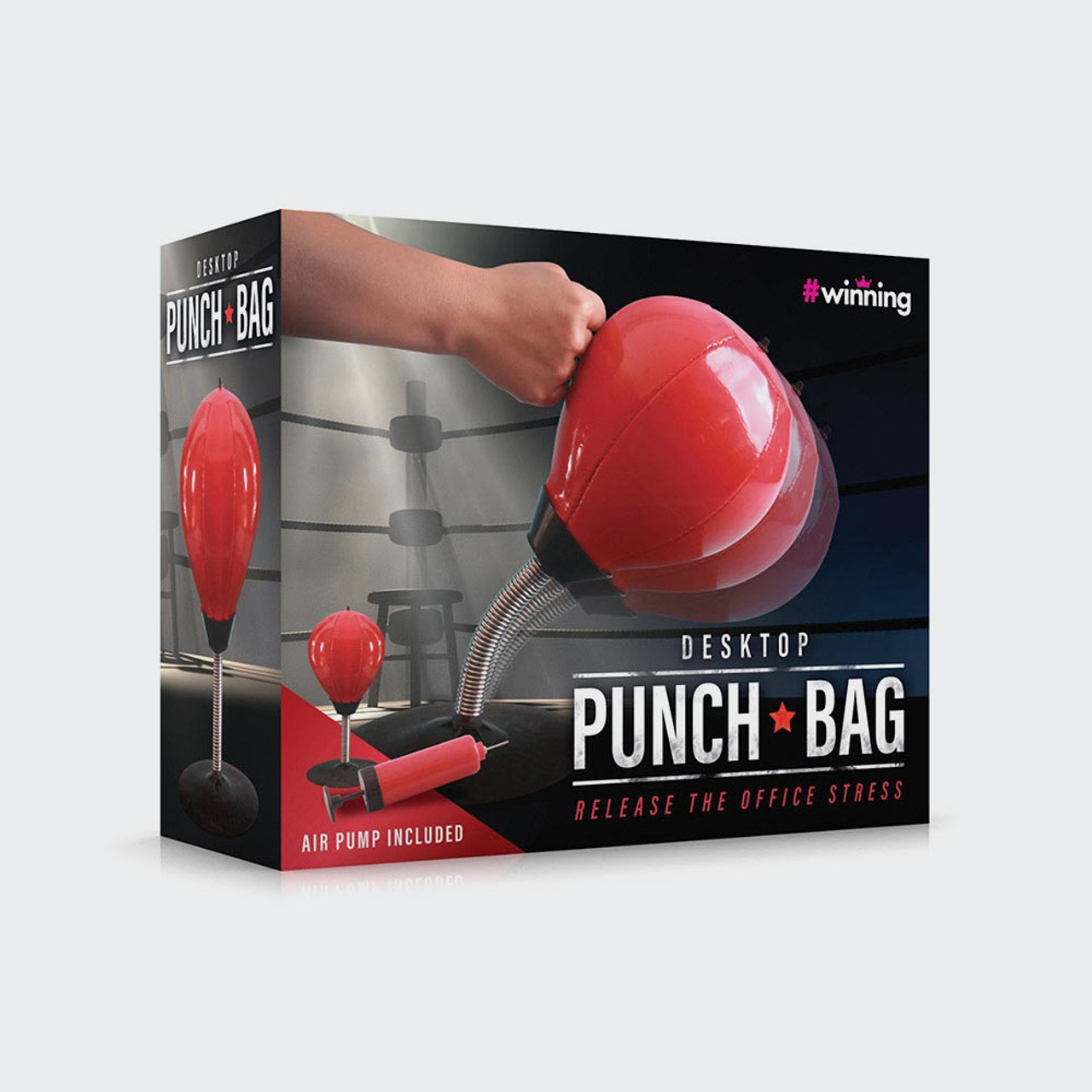 OhhGo Desktop Punch Bag Free Standing Boxing Bag Stress Relief Toys for Kids Boys Men Adult Office Worker 