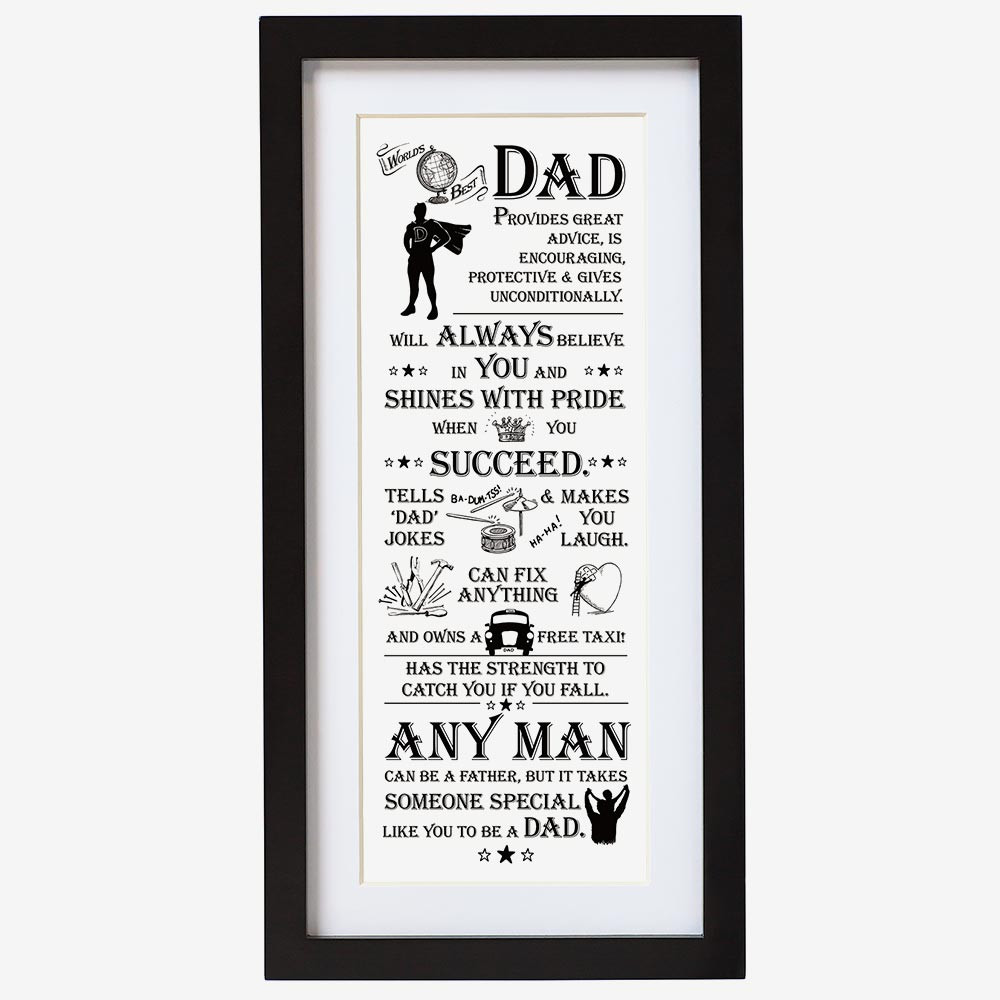 World’s Best Dad Framed Wall Art