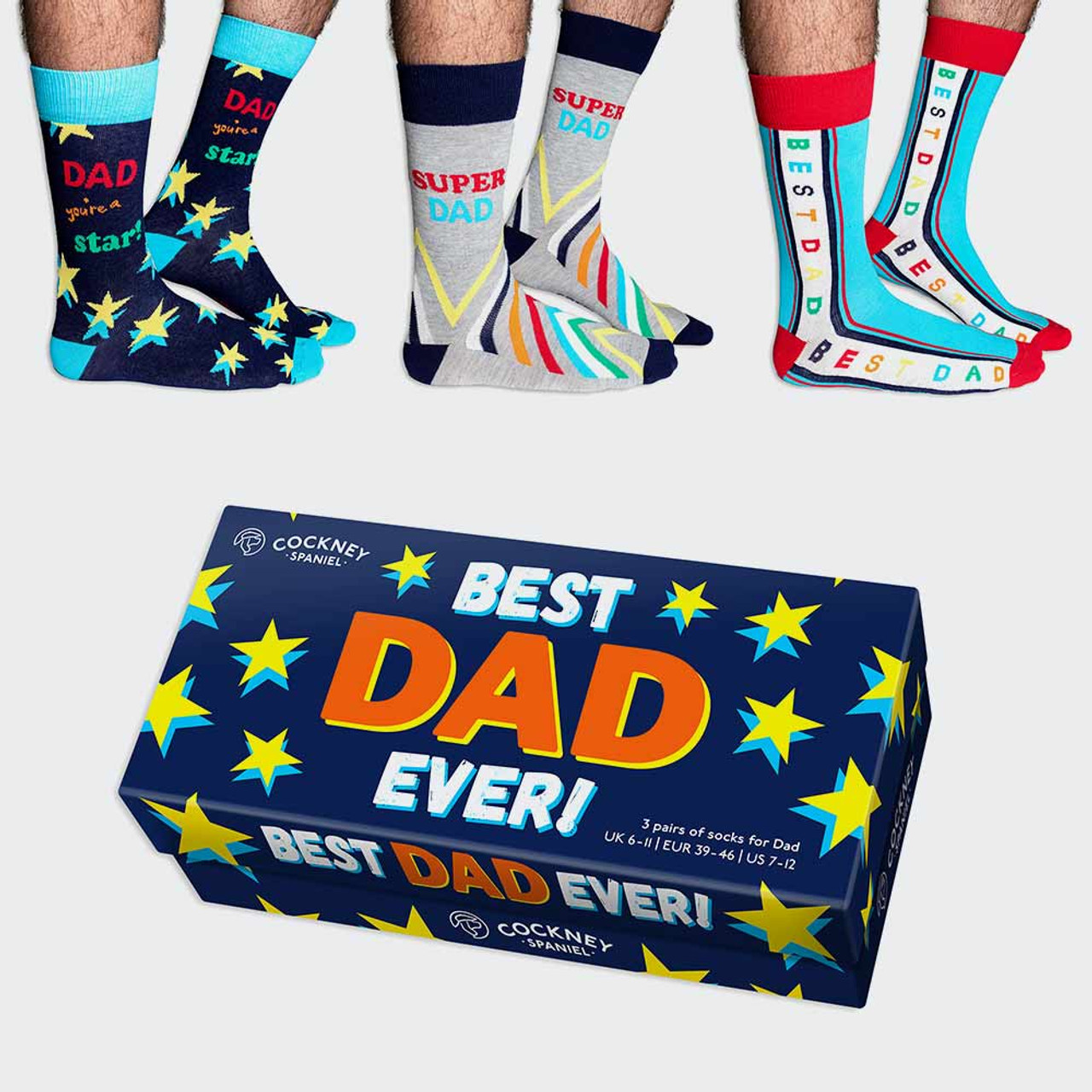 Best Dad Ever! Socks Giftbox by Cockney Spaniel