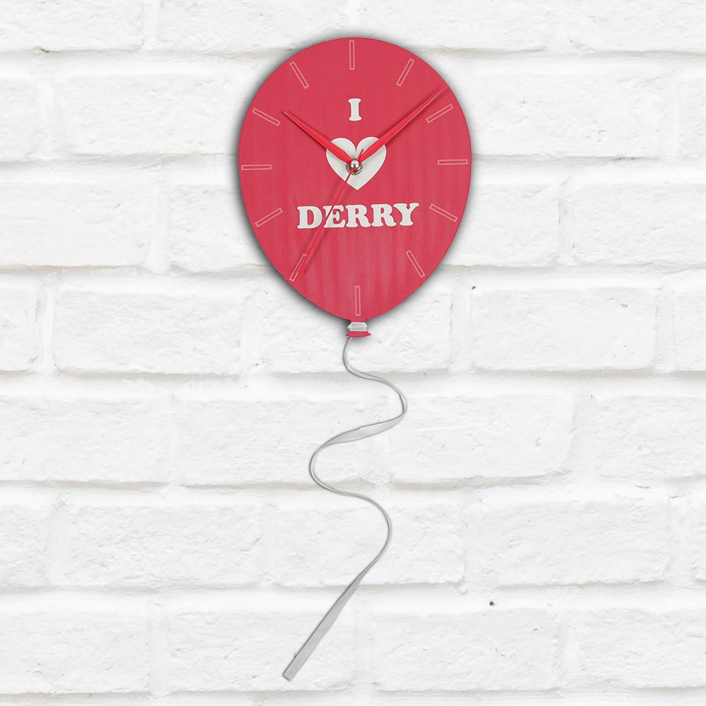 IT Pennywise Red Balloon Shaped Wall Clock