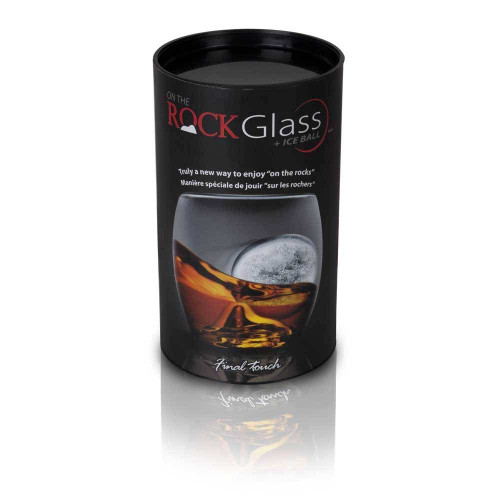 On the Rocks Glass & Ice Ball Mould Gift Set packaging