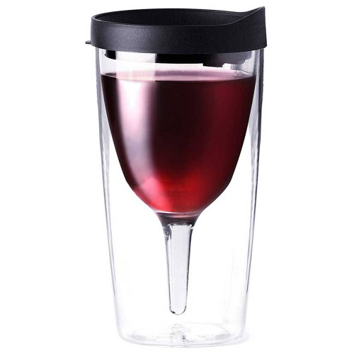 Vin2Go Business Black Portable Wine Glass