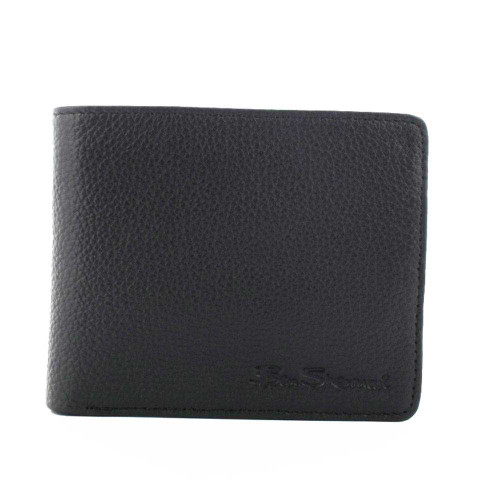 Dogtooth Black Leather Wallet