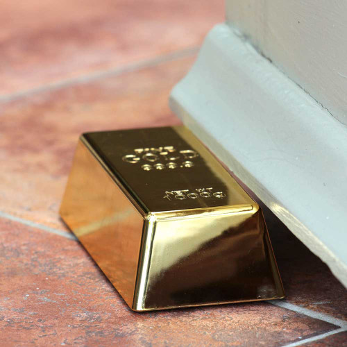 Gold Bullion Paperweight Doorstop