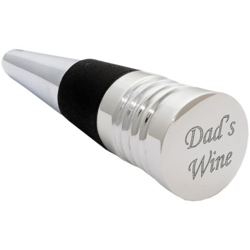 Personalised Nickel Plated Cone Wine Bottle Stopper