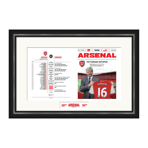 Personalised Arsenal Match Day Football Programme