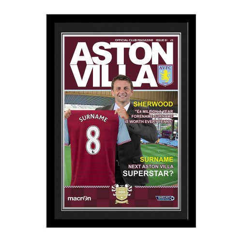 Personalised Aston Villa Magazine Cover