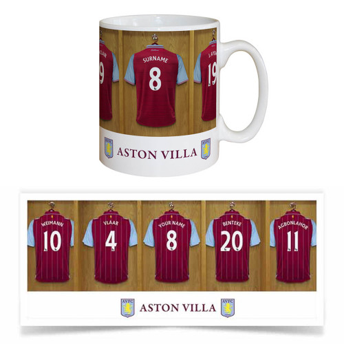 Aston Villa Personalised Dressing Room Photo Mug