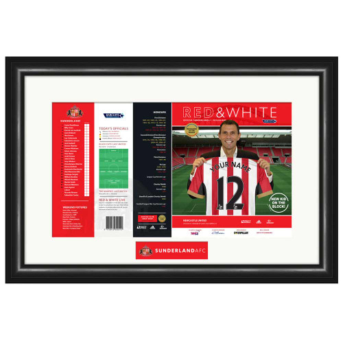 Personalised Sunderland Match Day Football Programme