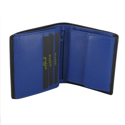 Blue Crocodile Leather Wallet