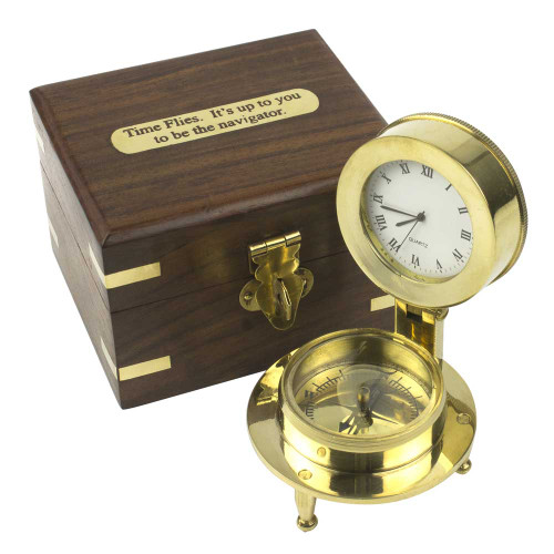 Time Flies Compass & Clock