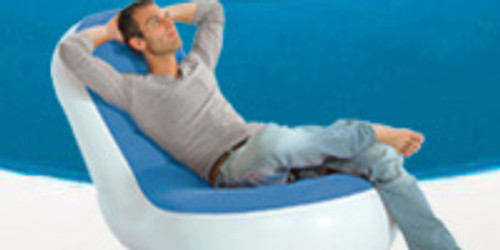 Inflatable Blue E Chair