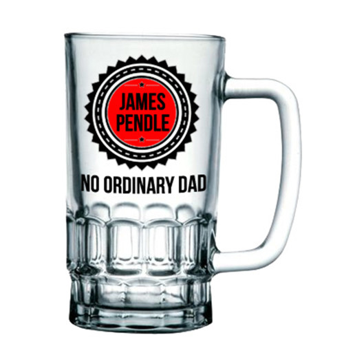 Personalised No Ordinary Dad Beer Glass Tankard