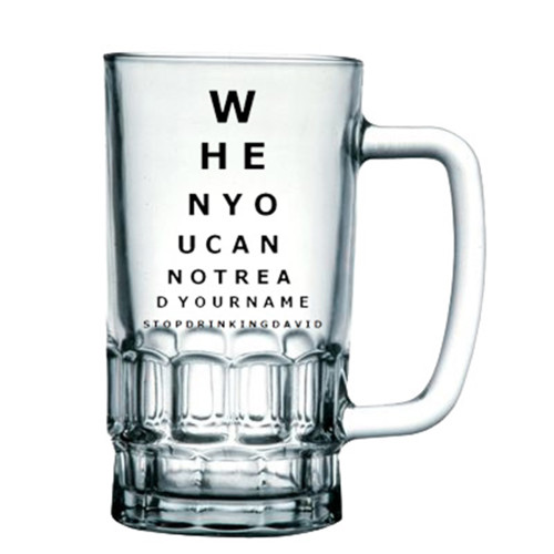 Personalised When to Stop Drinking Beer Glass Tankard