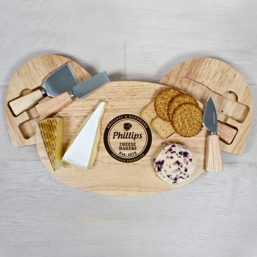 Personalised Artisan Cheese Makers Classic Cheese Board Set