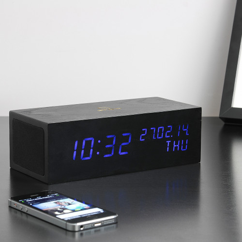 Music / Blue LED Alarm Clock Bluetooth Speaker