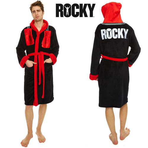 Rocky Fleece Dressing Gown with Boxing Gloves in a Gift Bag