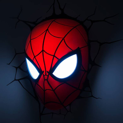 Spiderman Face 3D Deco Light - Fun Memorabilia Wall Mounted Design