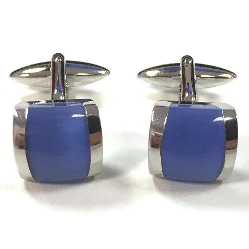 Broadstone Blue Cat Eye Men’s Cufflinks