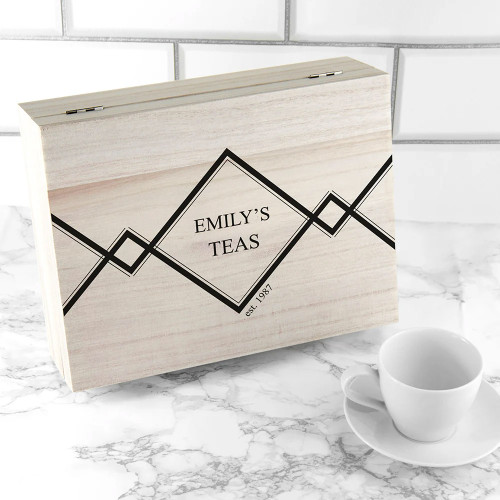 Personalised Wooden Tea Box