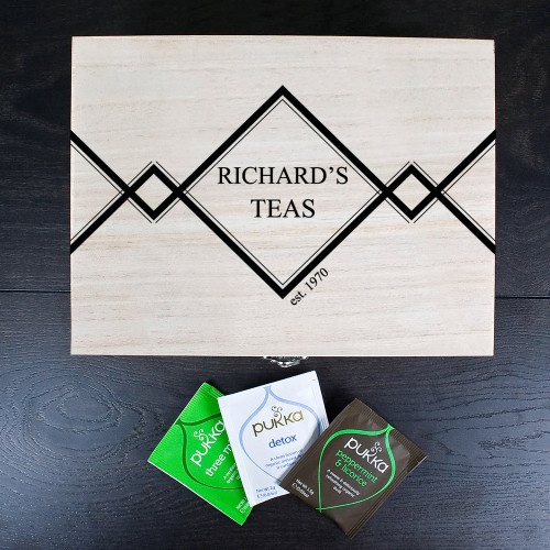 Personalised Wooden Tea Box