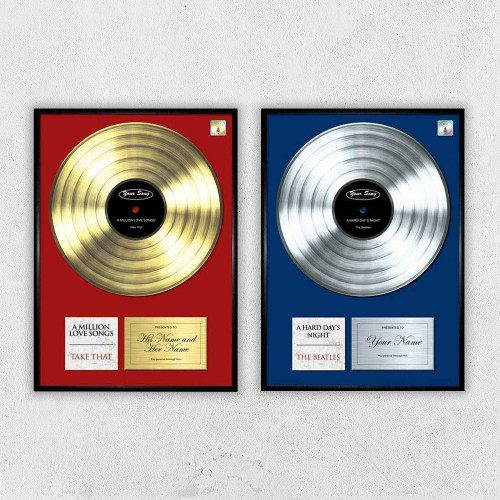 Personalised Your Song Poster in Gold or Platinum