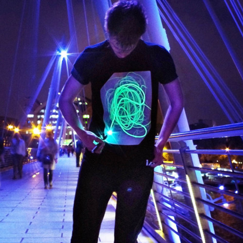 Interactive Glow T-Shirt Black