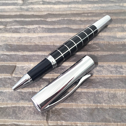 Personalised Check Rollerball and Ballpoint Pen Set