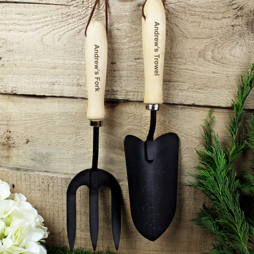 Personalised Fork & Trowel Set