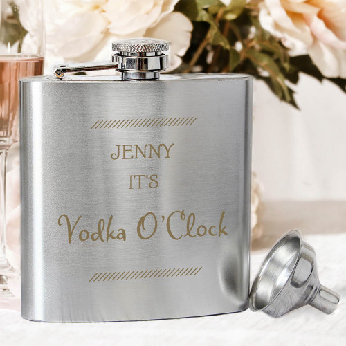 Personalised Classic Stainless Steel Hip Flask