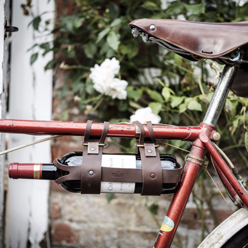 Bicycle Leather Wine Bottle Holder