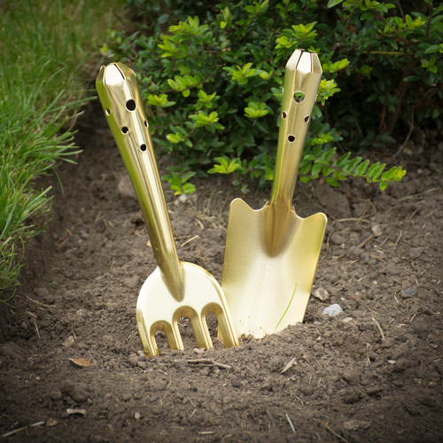 Gold Fork And Trowel