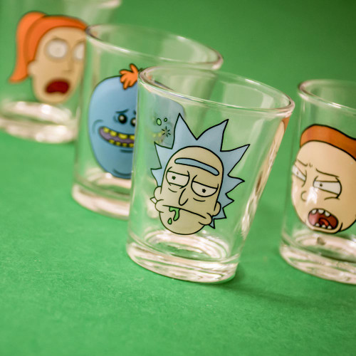 Rick and Morty Faces Shot Glasses