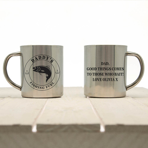 Personalised Gentlemen's Fishing Fuel Outdoor Mug