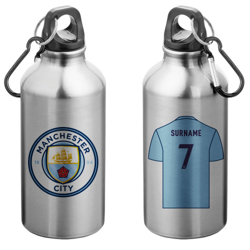 Personalised Manchester City FC Aluminium Water Bottle