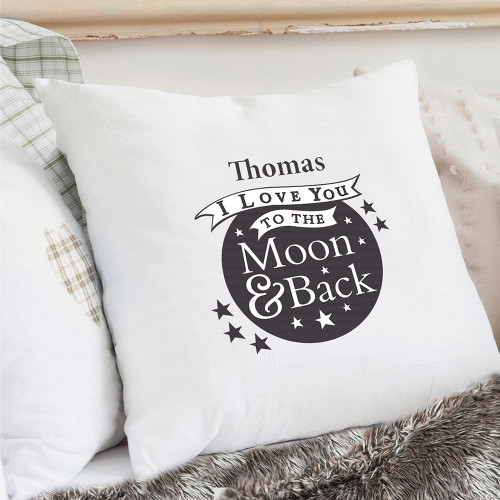 Personalised To the Moon And Back Cushion Cover