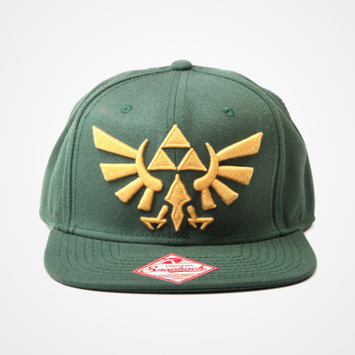 Zelda Snapback Cap with Golden Triforce Logo
