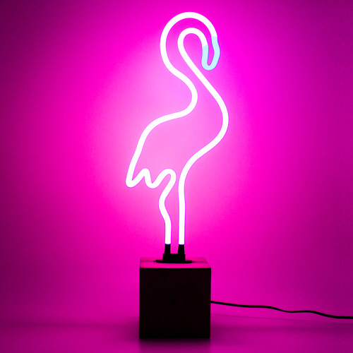 Large Pink Flamingo Neon Light