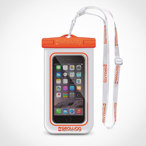 Seawag Waterproof Phone Case – White and Orange