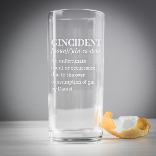 Personalised Gincident Highball Glass