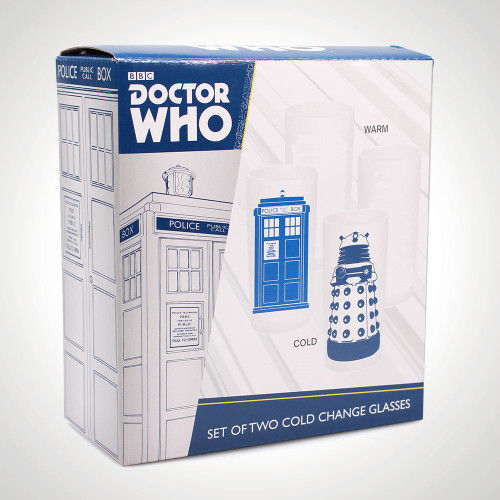 Doctor Who TARDIS and Dalek Cold Change Glasses - Set of 2