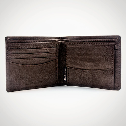 Ben Sherman Dack Leather Coin Wallet - Brown