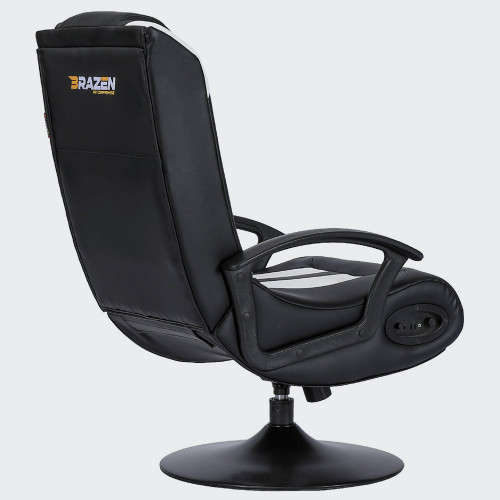 BraZen Stag 2.1 Bluetooth Gaming Chair - Black and White