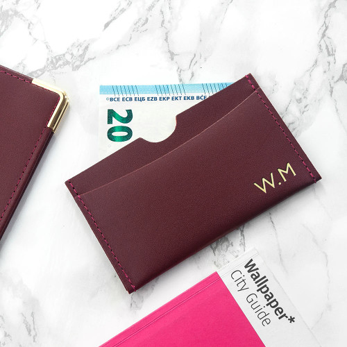 Personalised Luxury Leather Card Holder