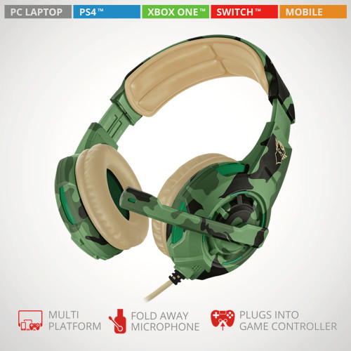 Trust GXT310C Radius Gaming Headset in Jungle Camo