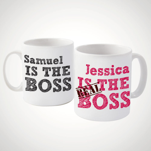 Personalised The Real Boss Mug Set - Pack of 2