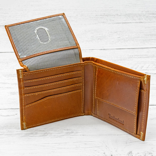 Timberland Stitchless Cognac Leather Wallet