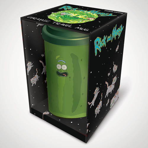 Rick and Morty Pickle Rick Travel Mug